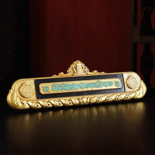 Magnificent Brass Door Turquoise Mantra Plate