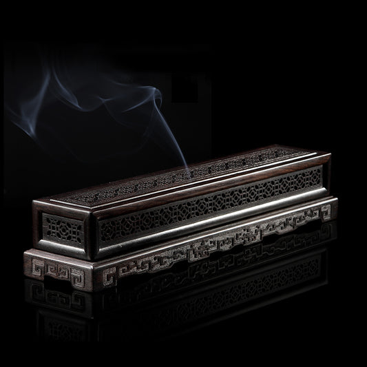 Traditional Rosewood & Blackwood Incense Stick Holder