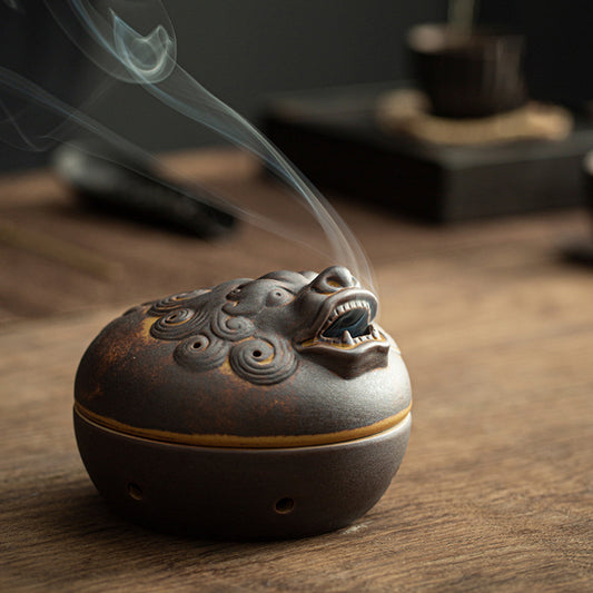 Creature of Luck Pixiu Ceramic Incense Burner