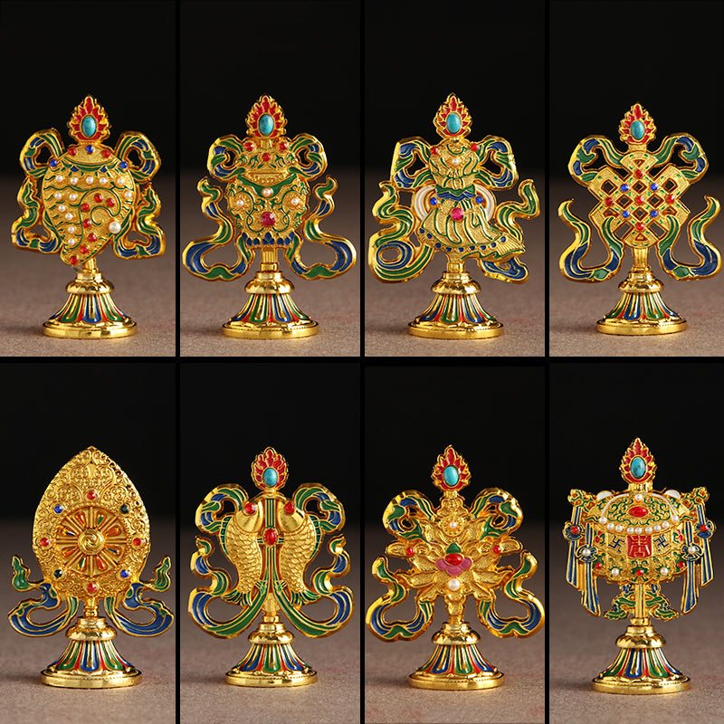 Thickened Zinc Alloy Eight Auspicious Set