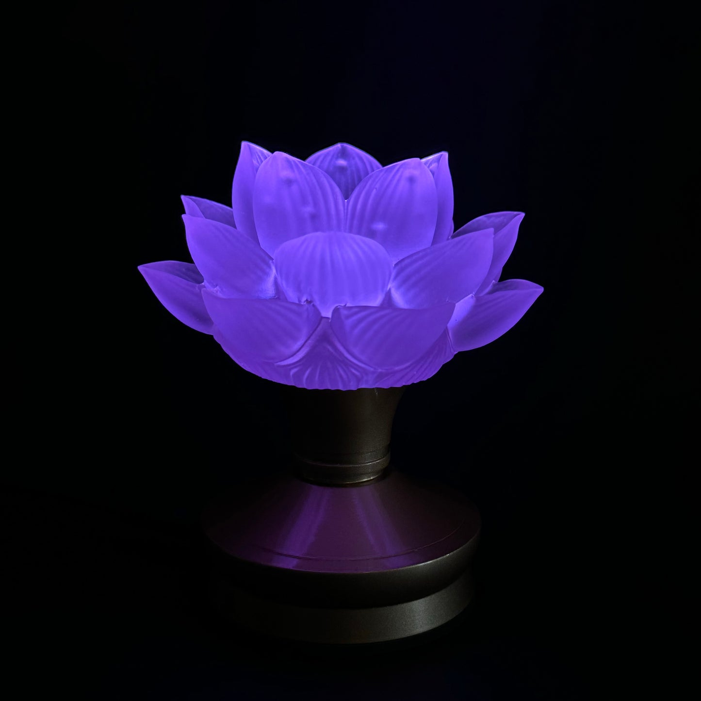 Magnificent Electric Liuli Crystal Lotus Lamp