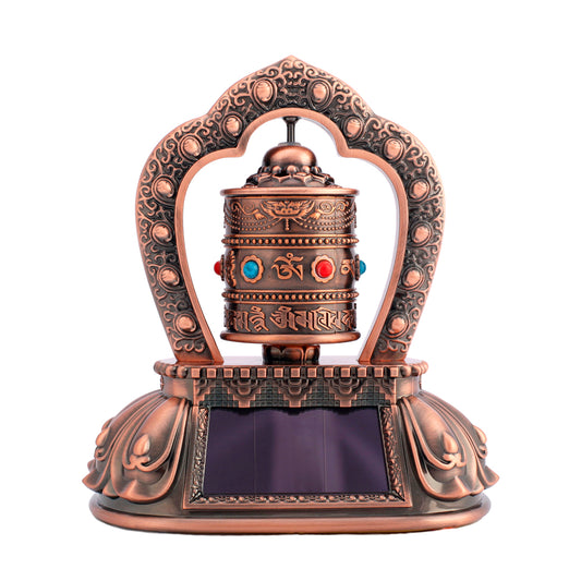 Dual-Use Solar/Battery Powered Prayer Wheel