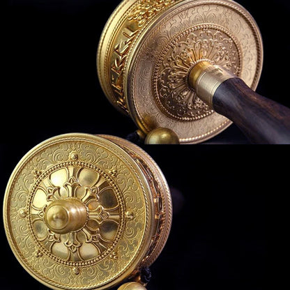 Hand-held Small Brass Mantra Prayer Wheel