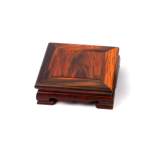 Subtle Rosewood Mahogany Square Wood Base