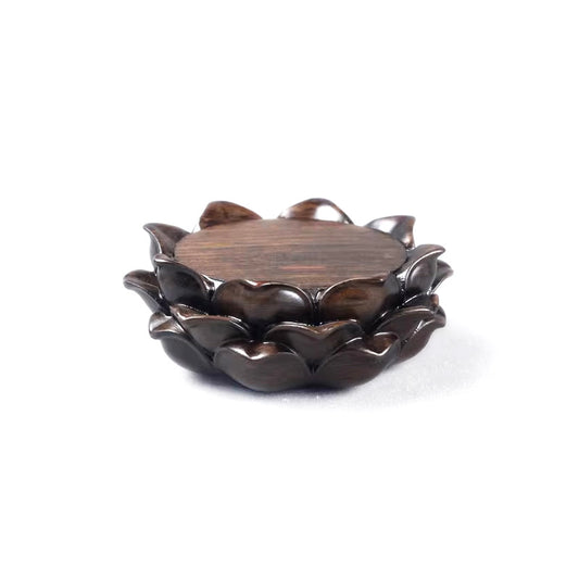 Elaborated Lotus Blackwood Whole Trunk Round Wood Base