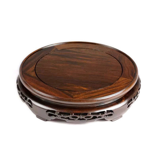 Large Rotatable Openwork Classic Blackwood Round Base