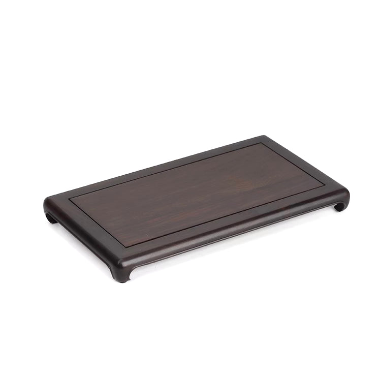 Subtle Minimal Blackwood Mahogany Rectangle Wood Base