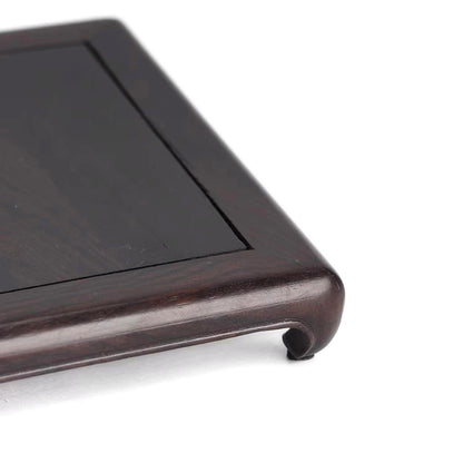 Subtle Minimal Blackwood Mahogany Rectangle Wood Base