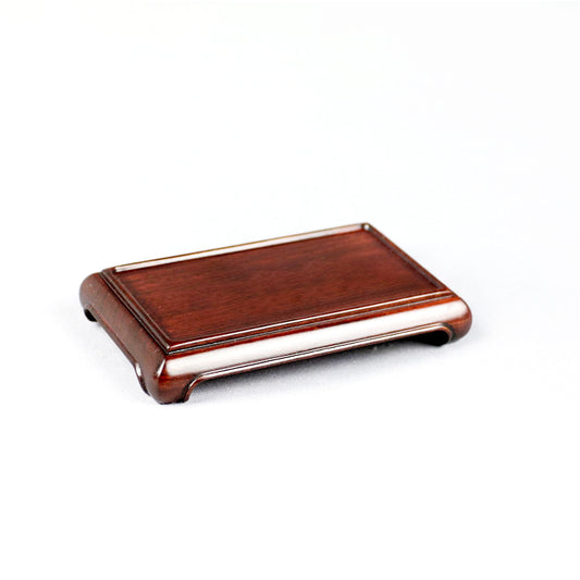 Subtle Minimal Rosewood Mahogany Rectangle Wood Base