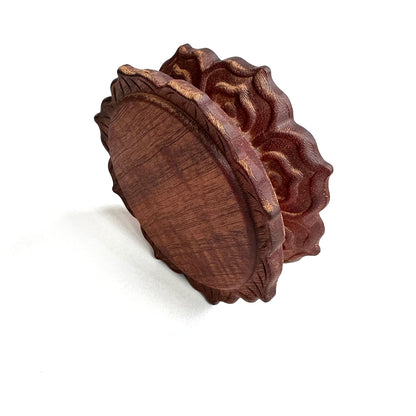 Lotus Round Sapele Wood Wood Base