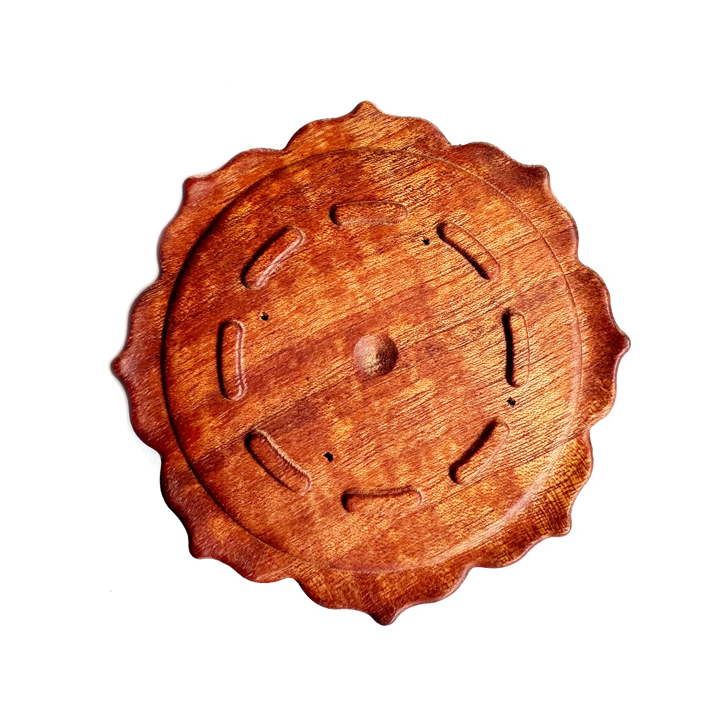 Lotus Round Sapele Wood Wood Base