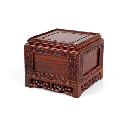 Traditional Chinese Seal Design Rosewood Cube Base