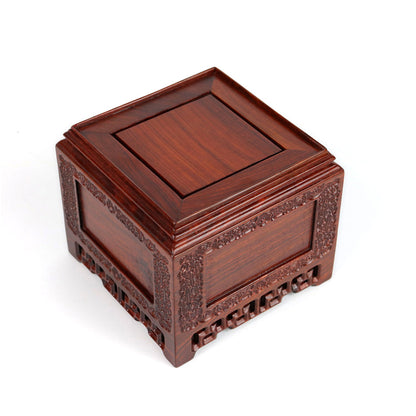 Traditional Chinese Seal Design Rosewood Cube Base